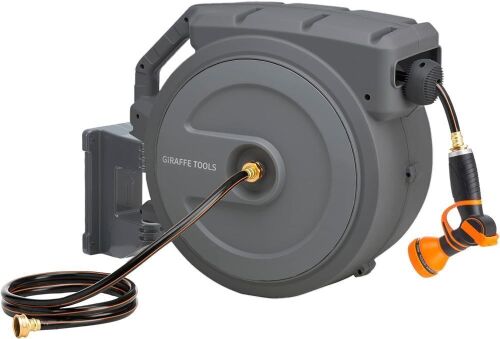 Giraffe Tools Wall Mounted Retractable Hose Reel, 1/2" x 130FT - Lot 264