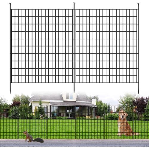 Decorative Garden Fence, 10 Panels, 33" x 24'  - Lot 276