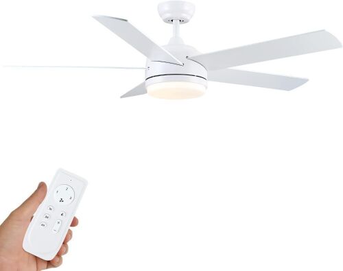 52 Inch 5 Reversible Blade Ceiling Fan with Light  - Lot 67
