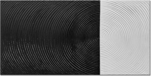zoinart Hand-Painted Black and White Canvas Wall Art, 48x24 Inches  - Lot 528
