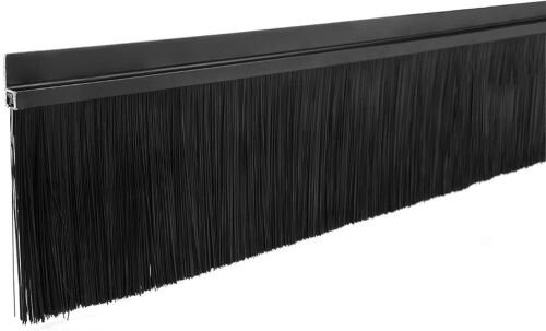 Door Brush Bottom Sweep with H-Shape Aluminum Alloy Base, 39.37 inch x 4.4 inch - Lot 704