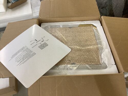 Gold Undermount Bark Sink, 15" x 15" - Dented Corner  - Lot 197