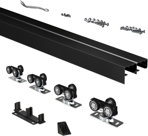 Heavy Duty Bypass Sliding Closet Door Track Hardware 60", for 2 Door System - Lot 302