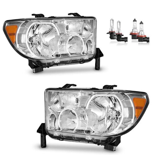 KarSpareHub Headlights Assembly Compatible with 2007-2013 Toyota Tundra - Lot 351