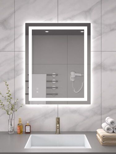 Anti-Fog LED Bathroom Mirror, 32"L x 24"W - Lot 354