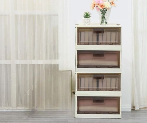 Collapsible Stackable Storage Bins, 4 Pack  - Lot 477
