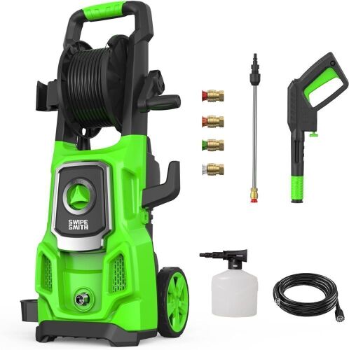 SWIPESMITH Electric Pressure Washer, 3500 Max PSI, 2.6 GPM  - Lot 675