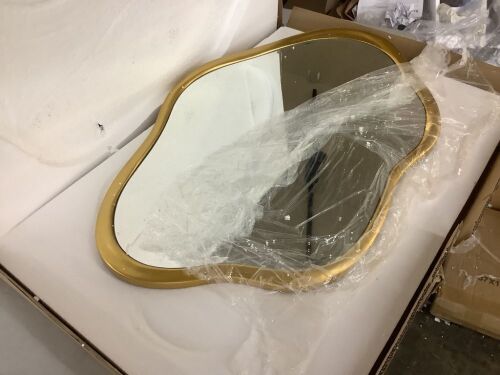 Jesantab Irregular Wall Mirror, 24"x36" - Blemish on Frame - Lot 678