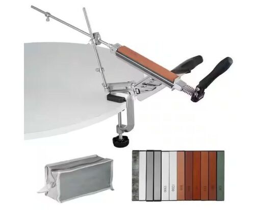  Knife Sharpener Kit 360° Rotation with 12-Whetstone 120-10000 Grit  - Lot 105