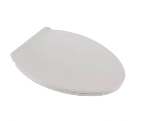 American Standard Contemporary Slow-Close Elongated Closed Front Toilet Seat with Trivantage and Flat Bumpers in White - Lot 111