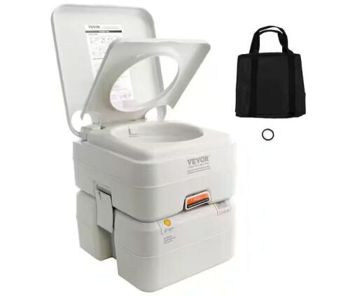 Portable Camping Toilet with Carry Bag 5.3 Gal Waste Tank - Lot 116