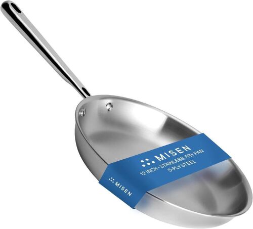 Misen 5-Ply Stainless Steel Skillet 12"  - Lot 201