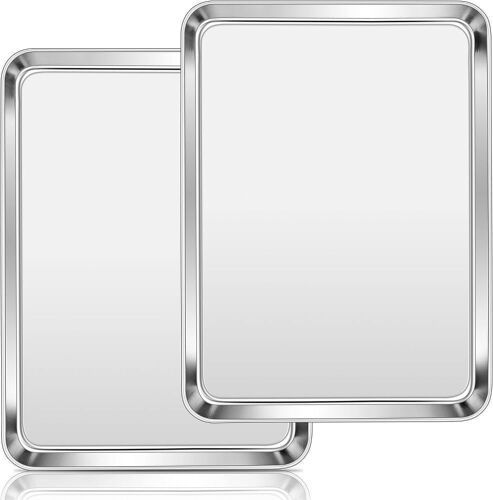 Stainless Steel Cooking Sheets, 20 x 14, Set of 2 - Lot 209