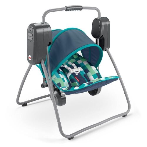 Fisher-Price On-the-Go Swing, Pixel Forest - Lot 461