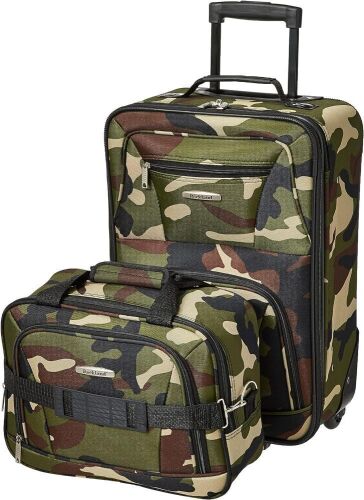 Rockland Fashion Softside Upright Luggage Set, Camouflage, 2-Piece  - Lot 598