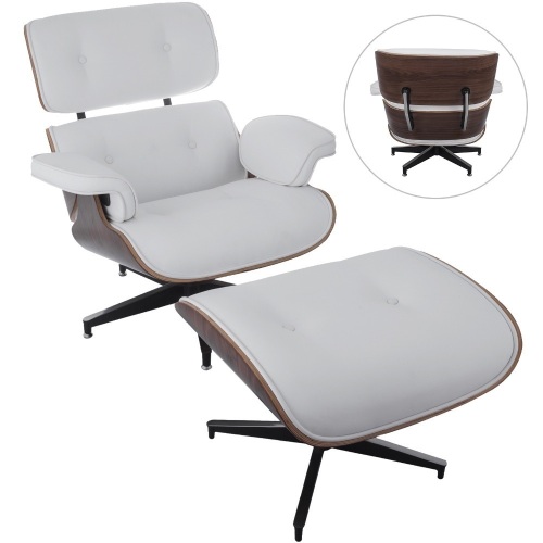 VEVOR Mid-Century Design Lounge Chair & Foot Rest  - Lot 18