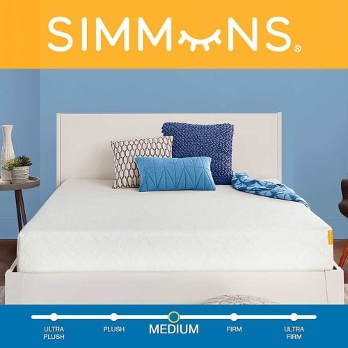 Simmons 8" Medium Gel Memory Foam Mattress, Full   - Lot 46