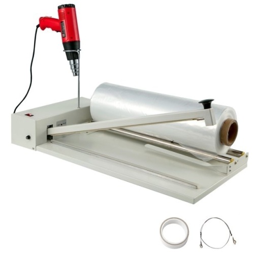 VEVOR 18" 530W I-Bar Shrink Wrap Sealer with Heat Gun and Shrink Film, Suit for PVC POF Film  - Lot 59