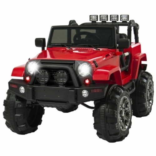 12V Kids Ride-On Truck Car Toy w/ 3 Speeds, LED, Remote, Bluetooth  - Lot 95
