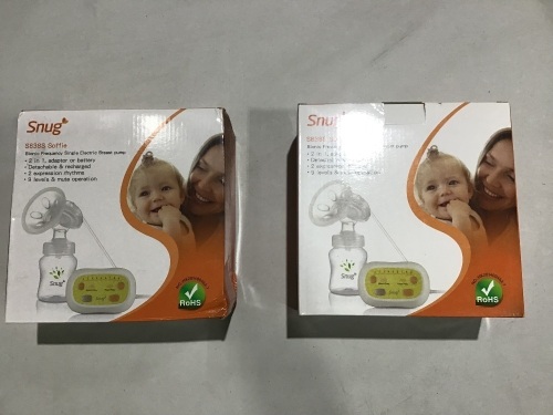 Lot of (2) Snug Bionic Frequency Single Electric Breast Pump  - Lot 165