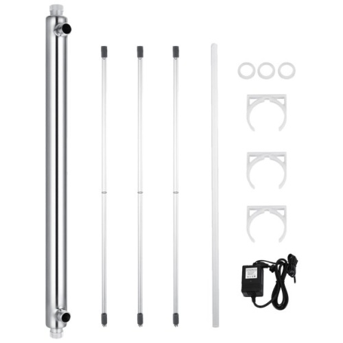VEVOR Ultraviolet Light Water Purifier Whole Hose, UV Sterilizer 12 GPM +2 Extra Bulbs, 55W 110V  - Lot 198