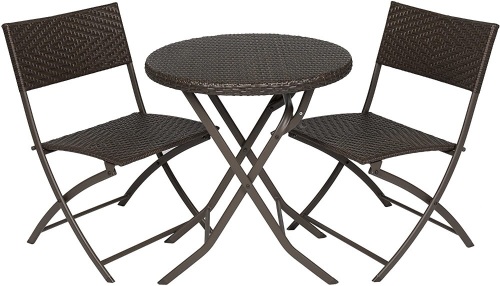 3pc Rattan Patio Bistro Set - Lot 239