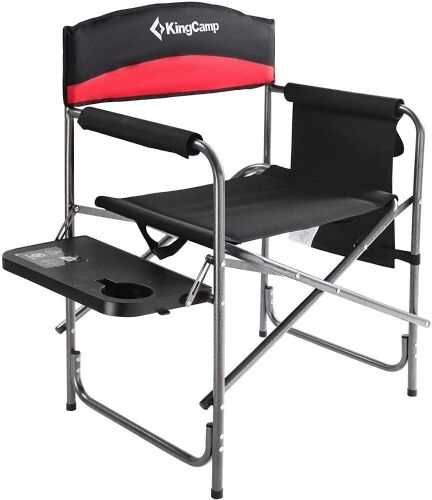 KingCamp Compact Camping Folding Chair with Side Table and Storage Pocket - Lot 253