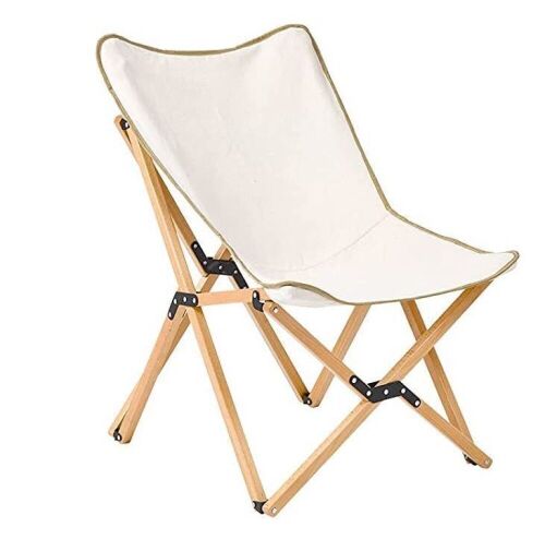 Balee Wood Folding Butterfly Beach Chair with Storage Bag - Lot 283