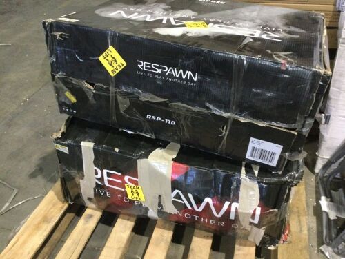 Lot of (2) RESPAWN Racing Style Gaming Chairs, Unknown if Complete - Lot 295