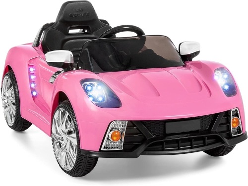12V Kids Electric Remote Controlled Ride-On Car w/ 2 Speeds, LED Lights, MP3, AUX  - Lot 360