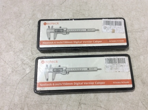 Lot of (2) Neoteck 6" Digital Vernier Calipers - Lot 417