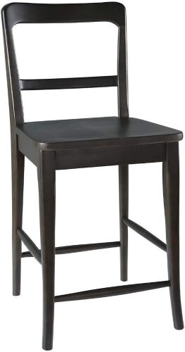 Stone & Beam Modern Farmhouse Counter-Height Barstool, 39"H, Birch Wood, Dark Gray - Lot 606