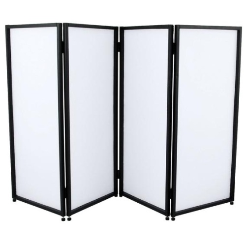 DJ Event Facade Metal Frame Booth White/Black - Lot 617