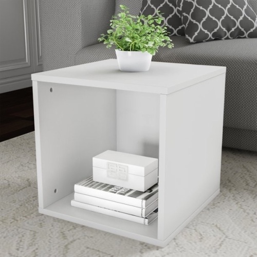 Lavish Home Stackable Contemporary Modular Cube Accent Table  - Lot 751