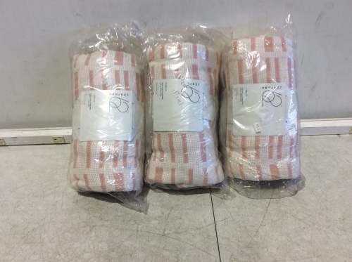Lot of (3) Project 62 Woven Linework Throw Blankets, 60" x 50" - Lot 774