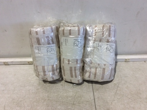 Lot of (3) Project 62 Woven Linework Throw Blankets, 60" x 50" - Lot 775