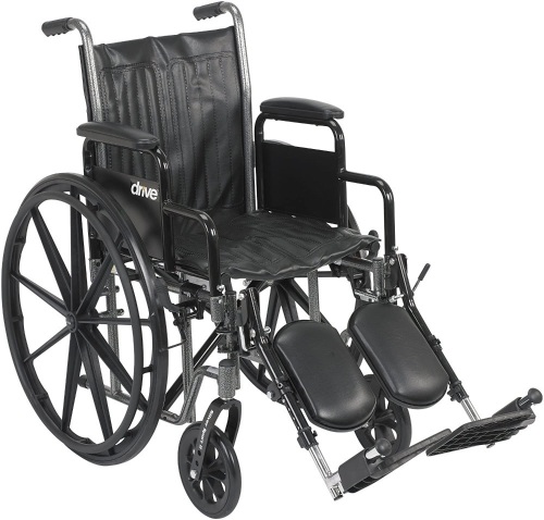 Drive Medical Silver Sport 2 Wheelchair with Various Arms Styles and Front Rigging Options  - Lot 790