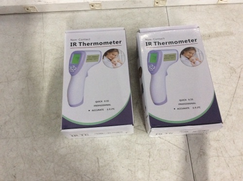 Lot of (2)  Non-Contact Infrared Digital Forehead Thermometers  - Lot 799
