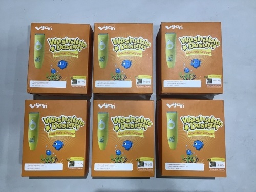 Lot of (6) Yijan Kids Waterproof Hair Clipper Sets  - Lot 897