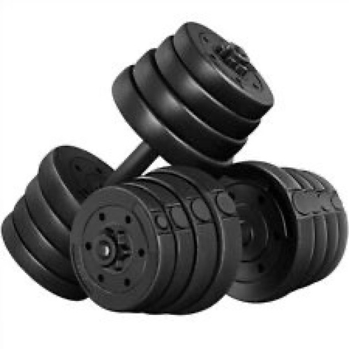 64lb Weight Dumbbell Set Adjustable Cap Gym Barbell Plates - Lot 912