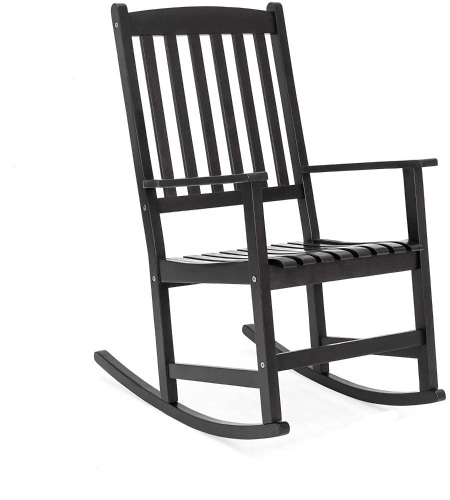 Traditional Wooden Rocking Chair Furniture w/Slatted Seat and Backrest - Lot 950