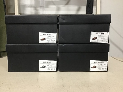 Lot of (4) Golaiman Men's Leather Oxford Dress Shoes, 10.5 - Lot 1074