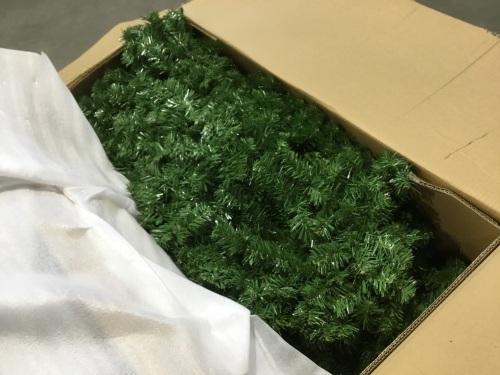 60" Pre-Lit Artificial Fir Christmas Wreath w/ LED Lights, Plug-In, PVC Tips  - Lot 1076