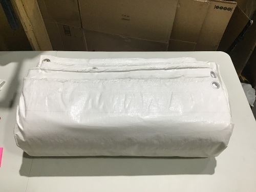 20' x 40' Heavy Duty White Canvas Tarp  - Lot 1126