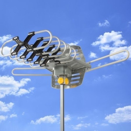 Lot of (2) HDTV 150 Mile Long Range Motorized Rotor Outdoor Amplified Digital HD TV - Lot 1137