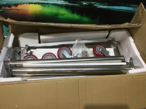 12" x 30" Stainless Steel Kitchen Work Table with Wheels - Lot 1141