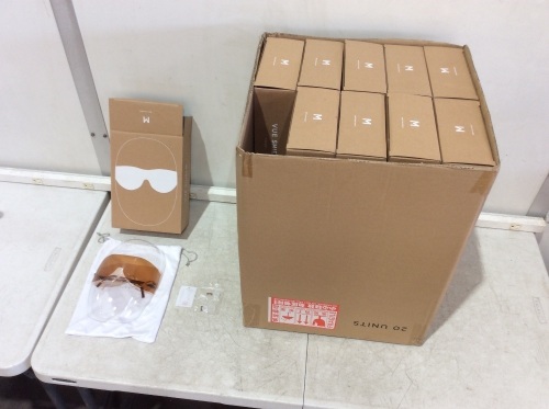 Case of (20) Tinted Re-Usable Safety Face Shields - Lot 1221