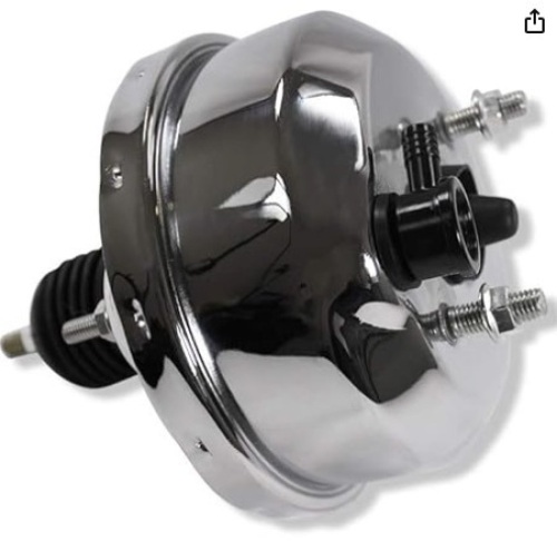 7" Single Diaphragm Chrome Power Brake Booster Universal Street Rod for Chevy - Lot 57