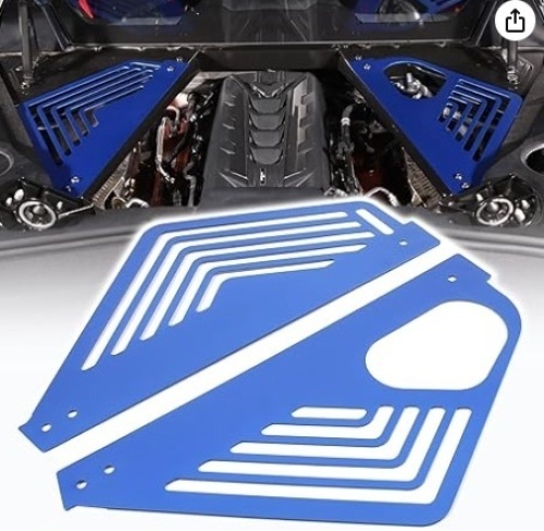 Engine Bay Panel Cover Compatible with Chevrolet Corvette C8 2020-2023 2 pcs. blue - Lot 89