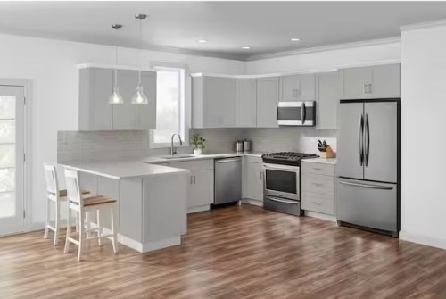 2 Avondale 24 in. W x 34.5 in. H Base Cabinet Flush End Panels in Dove Gray - Lot 143